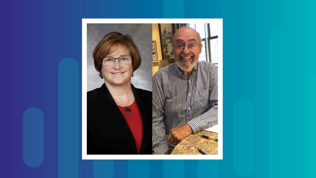 Headshots of Diane Zbasnik, director of the Diocesan Social Action Office at Catholic Charities Diocese of Cleveland, and George Horton, director of social and community development at Catholic Charities Archdiocese of New York